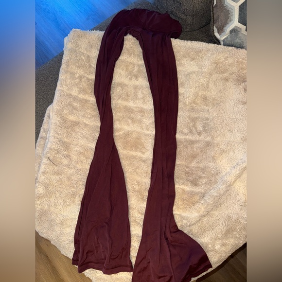 Aerie Women's Burgundy and Red Leggings Flare Crossover V waist High strechy XXS - Picture 7 of 8